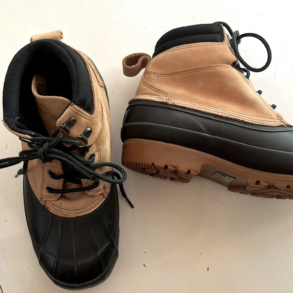 Lands’ End thinsulate suede leather duck shoes 10EEE